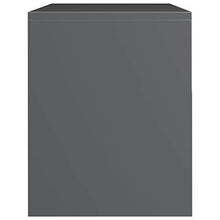 Kshzmoto Comodino in Materiale truciolare Grigio Lucido, Pratico Comodino per Camera da Letto familiare 40 x 30 x 40 cm (Larghezza x profondità x Altezza)