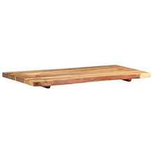 FAMIROSA Piano per Lavabo Bagno in Massello di Acacia 100x55x3,8 cm