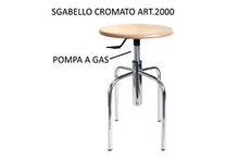 uni-form Sgabello Cromato 4 Gambe con Sedile in FAGGIO Regolabile in Altezza con Pompa A Gas Altezza Minima 52 cm-Altezza Massima 65 cm. INGOMBRO; 27CENTIMETRI per 27 Centimetri