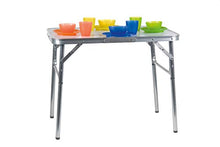 Camp Active - Tavolo Pieghevole in Alluminio, Argento, 75 x 55 x 60 cm, Regolabile in Altezza