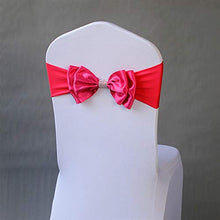 Lionmer 10 Pezzi Double Layers Bowknot Chair Back Decor Wedding Banquet Dinner Decoration,Rose Red