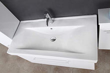 GRAFICA MA.RO SRL Mobile Bagno ARREDOBAGNO 100 CM LAVABO, Rubinetto E 2 COLONNE incl. White London