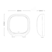 Specchio per Trucco Audio Bluetooth Specchio per Trucco a LED Trasmissione Bluetooth Trasmissione a LED Luce subwoofer Riproduzione Audio Vivavoce Controllo Touch