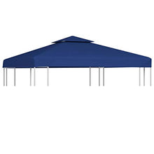 Cikonielf Copertura di ricambio per gazebo 3 x 3 m, copertura per tetto gazebo impermeabile, 310 g/m², blu scuro