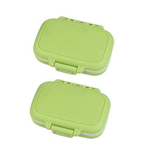 2 portapillole organizer in plastica per pillole, dispenser per tablet, 3 scomparti