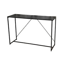 Gebor - Mobile da ingresso, elemento da parete, design essenziale, design semplice, metallo nero, 120 x 39 x 79 cm.
