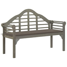 vidaXL Panchina da Giardino Cuscino 135cm Massello d'Acacia Grigio