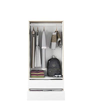 3406MF Armadio 2 Porte E 2 CASSETTI Lincoln - Bicolore Marrone/Bianco