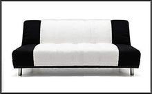 Gstore Divano Letto RECLINABILE Microfibra Bianco E Nero 175x 77x 38cm FY-8653 - Arredi Casa