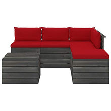 FAMIROSA Set Divani da Giardino su Pallet 6 pz con Cuscini Massello Pino-1929