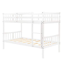L.W.S Mobili per Camera da Letto Letto Bianco Twin Over Twin Bunk Bed Separabile Letto Matrimoniale di Gomma separabile