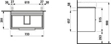 Laufen Base per mobiletto Val Vanity, 2 cassetti, per lavabo 810285, colorazione: Olmo Scuro - H4023521102631