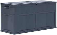 ZRB Baule da Giardino, Scatola da Giardino, Contenitore Esterno per Patio Giardinaggio Utensili, Cuscini, Accessori Piscina, Cuscini, 84,5 galloni, Nero, plastica,Multibox