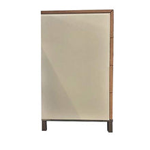 D.G.M. Srl Cassettiera comò Orizzontale Duo con 4 cassetti, Legno con Finitura in Rovere Naturale e Bianco, L.100 x P.45 x H.75 cm