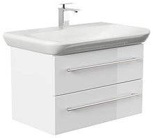 emotion MYDAY80CM000101DE - Lavabo con mobiletto, in Legno Bianco Lucido, 80 x 45 x 41,6 cm