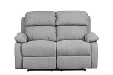 DecoInParis - Divano Relax a 2 posti, in tessuto Keaton, colore: Grigio