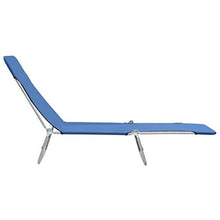 vidaXL 2X Lettini Prendisole Pieghevoli Blu Regolabili Piscina Sdraio Spiaggia