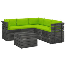 vidaXL Set Divani da Giardino su Pallet 6 pz con Cuscini Massello Pino