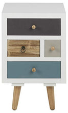 AC Design Furniture Comodino, Pino, Bianco