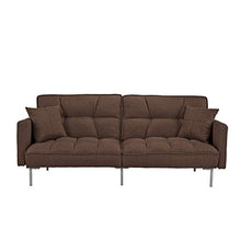BHDesign Ashley - Divano trasformabile Design - Tessuto - Colore Marrone