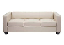 Serie Lille M65 Divano Sofa 3 posti 75x191x70cm Pelle Avorio