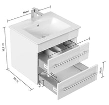 Mobile bagno con lavabo Villeroy & Boch Venticello 60cm bianco lucido