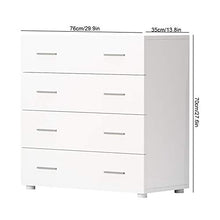 Comò Comodino salvaspazio sicuro e stabile durevole per ufficio in casa(white)