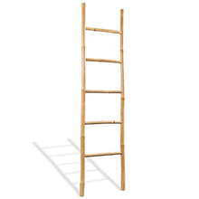 Festnight Scala/Supporto Portasciugamani Bagno con 5 Pioli in bambù 150 cm
