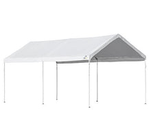 GAZEBO CAR PORT CANOPY 3X6 ACCIAIO BIANCO IMPERMEABILE