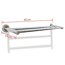 BIGTO - Portasciugamani in acciaio INOX con 2 tubi