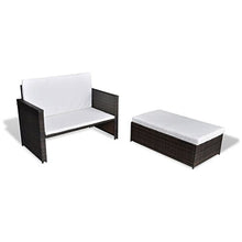 Tidyard- Set Divani da Giardino, Set Divano Esterno 5 pz in Polirattan Modulare Marrone