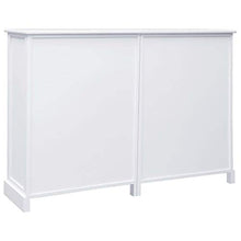 FAMIROSA Credenza, con 10 Cassetti Bianca 113x30x79 cm in Legno