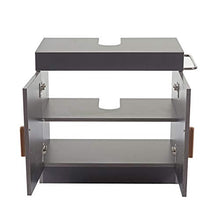 Mendler Arredo Bagno Mobile sottolavabo HWC-D55 Legno di eucalipto 37x60x67cm Navy