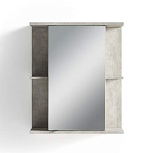 Homexperts Lido Armadio con Specchio, Melammina, Beton Light Atelier, 60 x 70 x 30cm (BxHxT)