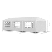 vidaXL Tenda per Feste 3x9 m Bianca in Acciaio e PE Tendone da Giardino Gazebo