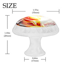 Maniglie per cassetti Manopole per cassetti Manopole rotonde Confezione da 4 per armadietto, cassetti, cassettiere, cassettiere ecc. Seppellire il baseball