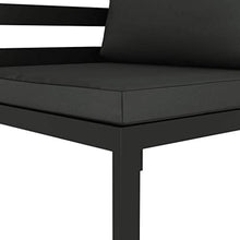 vidaXL Divano Angolare Modulare 1 pz con Cuscini Alluminio Antracite
