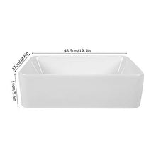 Estink - Lavabo da bagno in ceramica, 48,5 x 37 x 14 cm, colore: Bianco