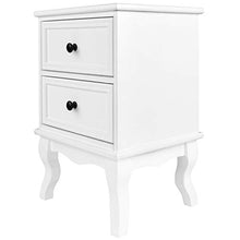 MIADOMODO® Comodino con 2 Cassetti - 49x34,5x30cm, Bianco, in Legno e MDF, Set da 1 o 2 - Comodino da Letto, Comodino Camera da Letto, Comodini da Notte, Camera da Letto Salotto (Set da 1)