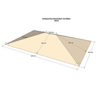 GRASEKAMP Qualität seit 1972 48281 - Gazebo da giardino Nizza, 3 x 4 m, colore: Beige