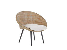 Beliani Set da Giardino in Rattan Beige con Tavolino e 2 Poltrone più Cuscini ORTIGIA