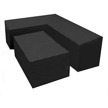 RASHION Copridivano impermeabile a forma di L, telo di copertura per mobili da giardino, protezione per esterni (forma + Square S2)