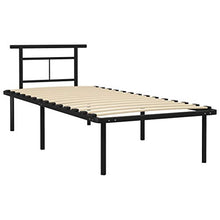 vidaXL Giroletto Nero in Metallo 90x200 cm