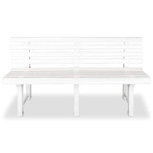 Xingshuoonline - Panchina da giardino in plastica resistente, 145,5 x 49 x 74 cm, colore: Bianco