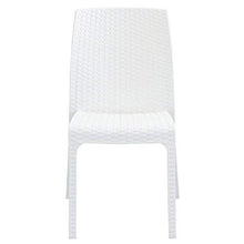 MilaniHome Set Tavolo da Giardino Rettangolare Fisso Cm 150 X 90 con 4 Sedie E 2 Poltrone in Wicker Stampato Bianco da Esterno