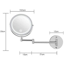 WZM Vanity Ingrandimento 5X Specchio per Trucco a LED con Specchio per Specchio Pieghevole a LED a Parete Pieghevole .Specchio
