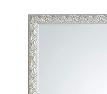 MO.WA Specchio da parete 55x145 argento, specchiera cornice Barocca da appendere muro. Made in Italy.