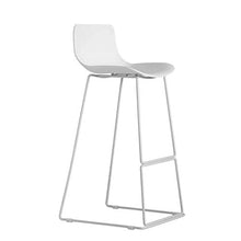 LLT Pratico sgabello sgabelli da bar, Sedie Sgabello con Back, Bar Pianale da cucina Altezza, Bianco,Seduto altezza 60 cm,Seduto altezza 60 cm