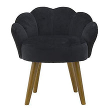 Inart - Sgabello in velluto, 55 x 53 x 61 cm, colore: Nero - Arredi Casa