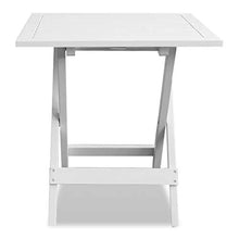 Oushome Tavolo da Bistrot Bianco 46x46x47cm in Legno Massello di Acacia